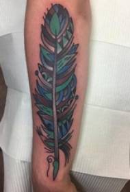 Pluma tattoos Threicae Pluma imago colorata arm membrum 3D