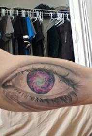 E armi di u zitellu dipinte à l'aquarellu sketch creativo literariu exquisite 3d ochji tatuaggi stampi