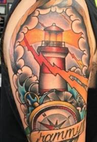 Lighthouse Tattoo Boy Arm Above Art Изображение татуировки в виде маяка