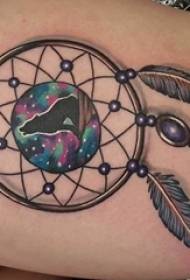 Wavulana mkono walijenga watercolor mchoro wa ubunifu wa fasihi tattoo ya picha ya tattoo