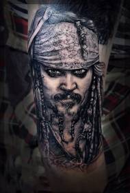 Modèle de tatouage bras armé des Caraïbes pirate jack capitaine