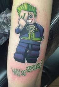 Jongens wapens geschilderd gradiënt geometrische eenvoudige lijnen Lego Toy Clown Tattoo foto