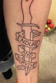 European uye American dagger tattoos