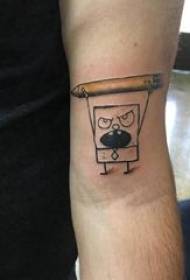 Sponge baby tetovējums zēna roku uz krāsainu sūkli baby tetovējums attēlu