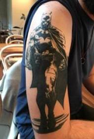 የ Batman ንቅሳት ወንድ ልጅ ጀግና ፊንጢጣ ንቅሳ ስዕል