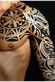 Arm gàirdean tatù leth armachd air dealbh Totem Half Armour Tattoo