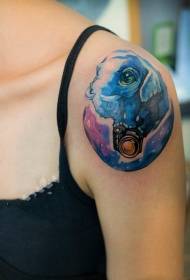 Ang sumbanan nga watercolor elephant starry tattoo nga sumbanan