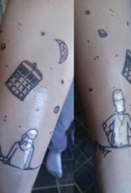 Garis sederhana gadis tato gambar garis sederhana tato di lengan gadis