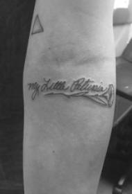 Material del tatuatge del braç, flor masculina al braç i imatge del tatuatge anglès