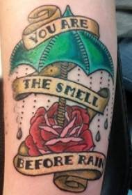 Brațul fetei pictat acuarela schiță floare frumoasă imagine tatuaj frumos