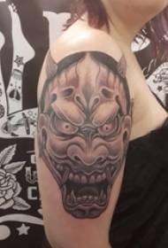 Immagine tatuaggio braccio giapponese nero prajna braccio ragazza