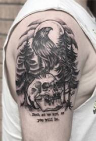 Mga Bata nga Mga Arms sa Black Grey Sketch Sting Tips Mga Creative Mga Eagles nga Mga Litrato sa Tattoo