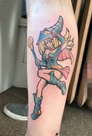 Tyttövarten maalatut Anime Cartoon Elf Girl -tatuointikuva