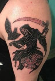 Personaggio del ragazzo del modello del tatuaggio del fantasma con il modello del tatuaggio del fantasma