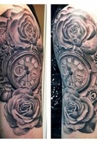 Rose tatuagem relógio menino cabelo rosa tatuagem relógio imagem