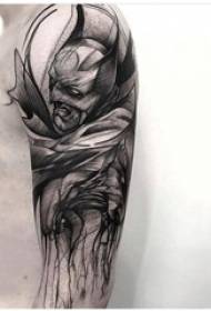 Boys Arms on Black Grey Sketch Sting Советы Креативная фотография татуировки самурая