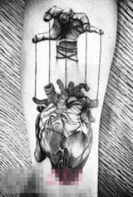 Boys Arms Black Sketch Sting Aholkuak Heart Heart Tattoo Picture