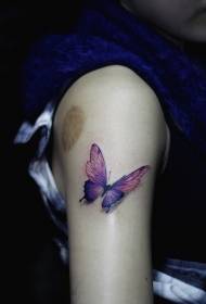 Arm 3d kleuren vlinder persoonlijkheid tattoo patroon