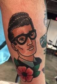 Niños brazo pintado acuarela boceto creativo literario personaje masculino retrato tatuaje imagen