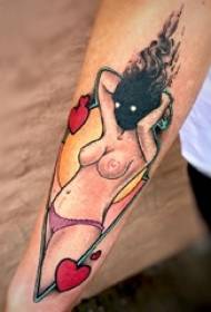 Immagine sexy del tatuaggio della ragazza Immagine sexy del tatuaggio della ragazza dipinta tatuaggio maschio di arte del braccio