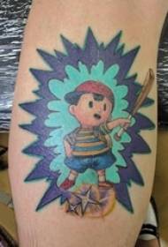 bellissimo modello di tatuaggio rosa della caviglia
