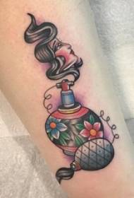 Ramię dziewczyny malowane akwarela szkic literacki estetyczny charakter tatuaż tatuaż obraz