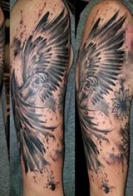 Boys Arms on Black Sketch Sting Tips Domineering Eagle Tattoo Pictures