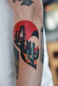 Kaktus lukisan tatu budak tatu kaktus gambar tattoo di lengan