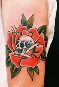 Băieții brațe pictate acuarela schiță creatoare frumoase flori imagini tatuaje horror