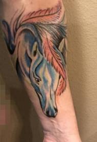 Umjetnost slikanja oružja gradijent biljni materijal Pegasus tetovaža slike