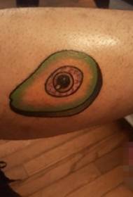 Maschera del tatuaggio dell'avocado creativo dell'acquerello dipinto braccio del ragazzo