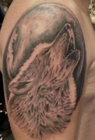 Wolf head tattoo picture boy arm on wolf head tattoo picture