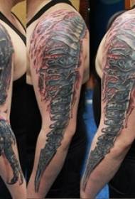 Materiale del tatuaggio del braccio, braccio maschile, materiale del tatuaggio