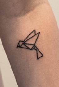 Материал татуировки рука, птица-самец, татуировка черная птица