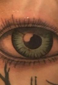 Materiale del tatuaggio del braccio, occhio maschile, foto tatuaggio occhio colorato