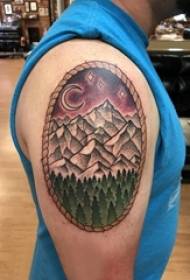 Tatuointi kuva vuorenhuiput
