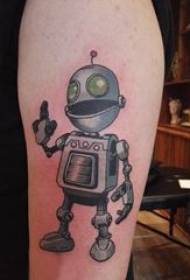 Tatuaje de robot, robot masculino, imagen de tatuaje de robot de color