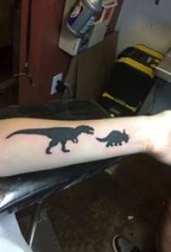 Arm tattoo material, male dinosaur tattoo picture on arm