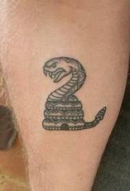 Tattoo snake démon muž paže na čiernom had tetovanie obrázku