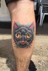 Kitten Tattoo Boys Calf on Kitty Tattoo Picture
