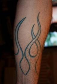 calf silhouette line tattoo pattern
