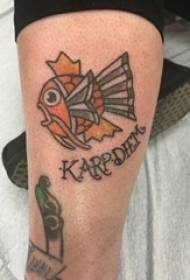 Vira tatuo de Pokémon tatuas sur la bildo de la tatuaje de la angla kaj kalmaroj