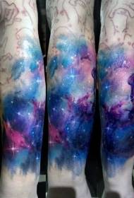 нога недовршена боја свемирска тетоважа слика