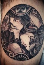 Picior de stil vechi turtă femeie portret poză tatuaj