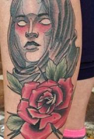 lány karakter tetoválás mintás lány szárát a karakter tetoválás kép