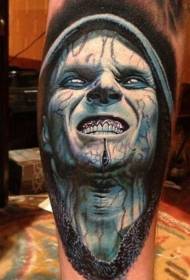 Lábszínű vámpír hős portré tetoválás kép
