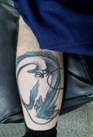 飛龍紋身圖案男小腿上的龍紋身圖案