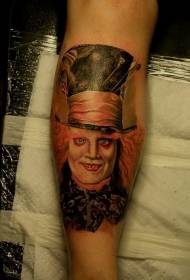 Боја на нозете Алиса во земјата на чудата тетоважа со карактер