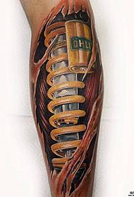 modello realistico del tatuaggio meccanico 3D del vitello