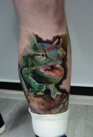 Umlenze wamaqiniso i-tattoo yama-lizard tattoo iphethini